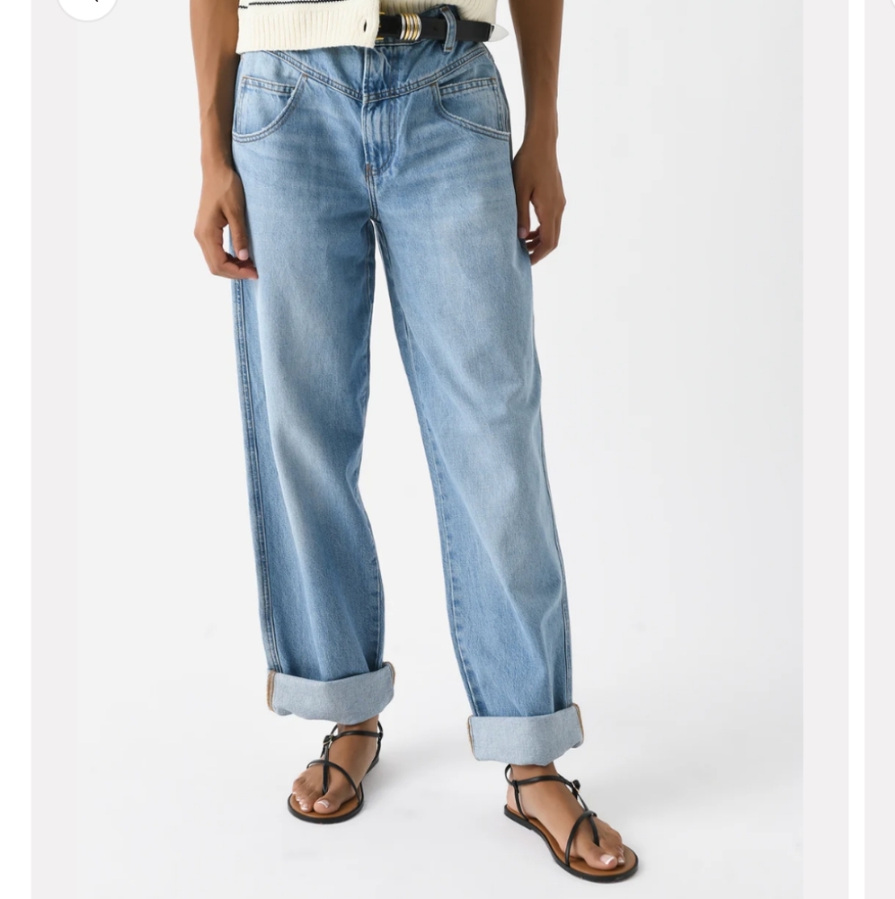 NWT Frame '90s Utility Loose Straight Leg Jeans Size 30 Inseam 33" High Rise
